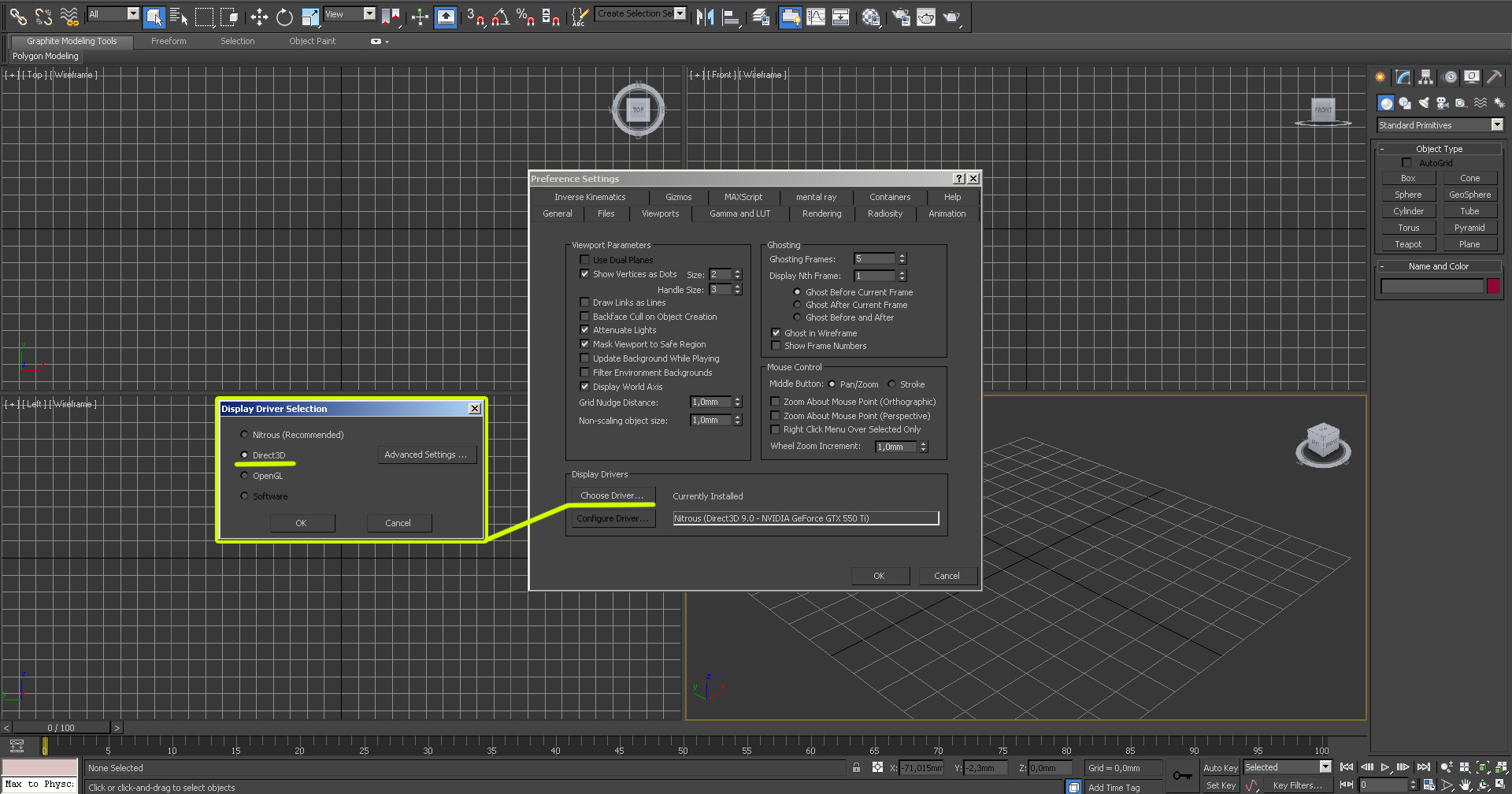 Event object create. Как убрать сетку в 3д Максе. Graphite Modeling Tools. Radiosity рендер. Площадь в 3дмакс где кнопка measure.