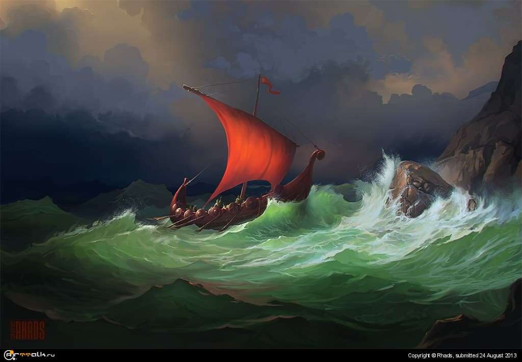 Boat In A Storm