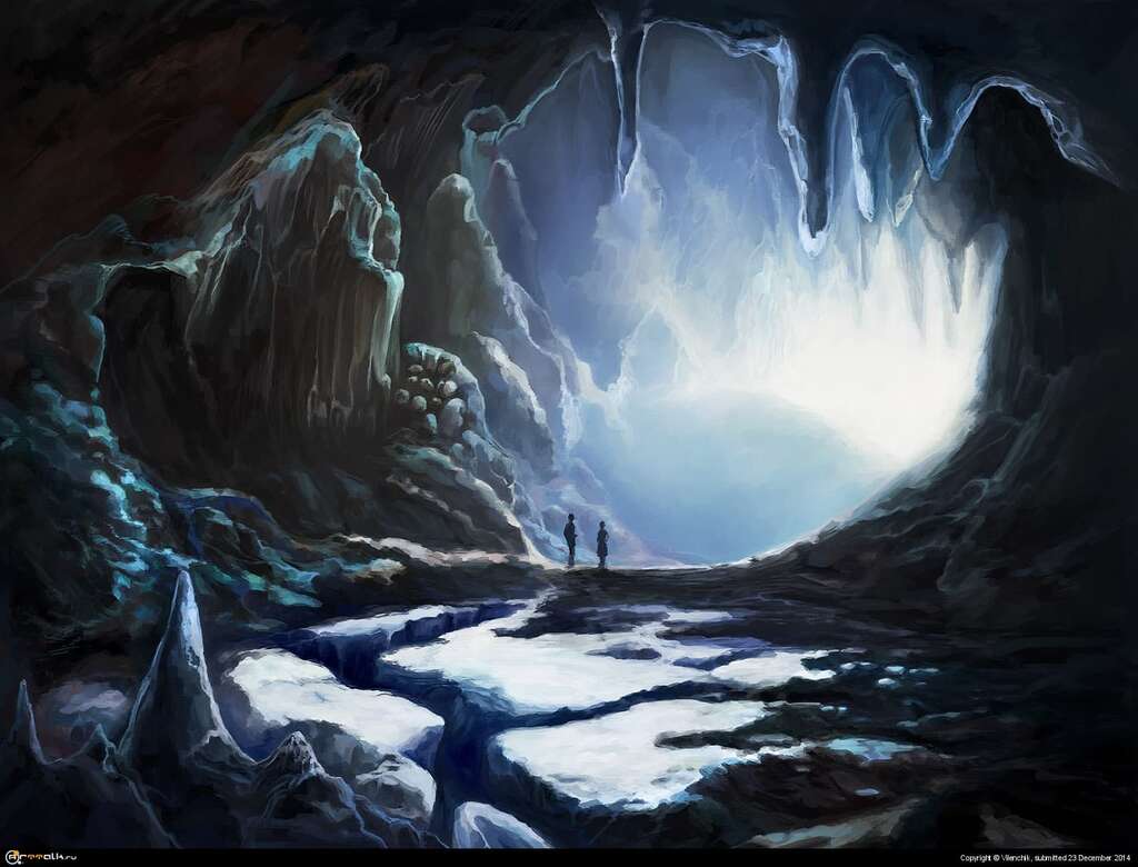 Couple In Winter Cave