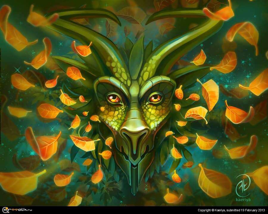 Green Dragon Portrait
