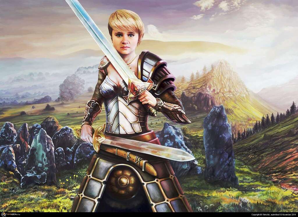 Female Portrait In Armor