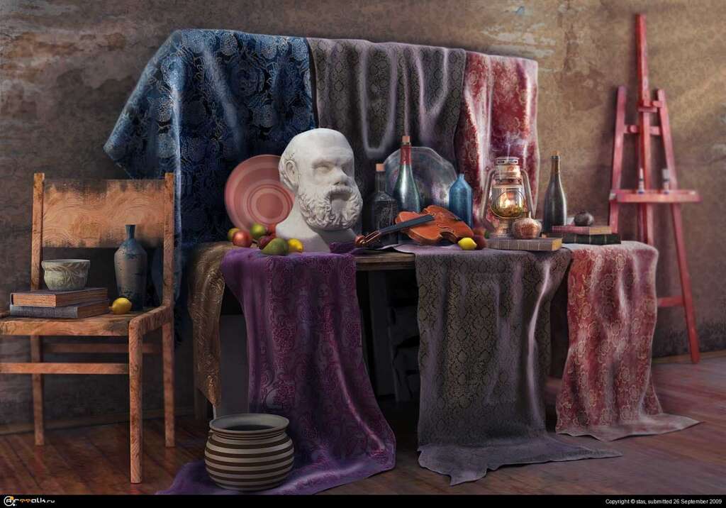 Натюрморт с головой Сократа 2