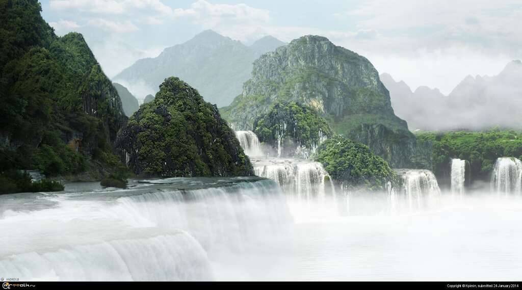 Land Of Waterfall