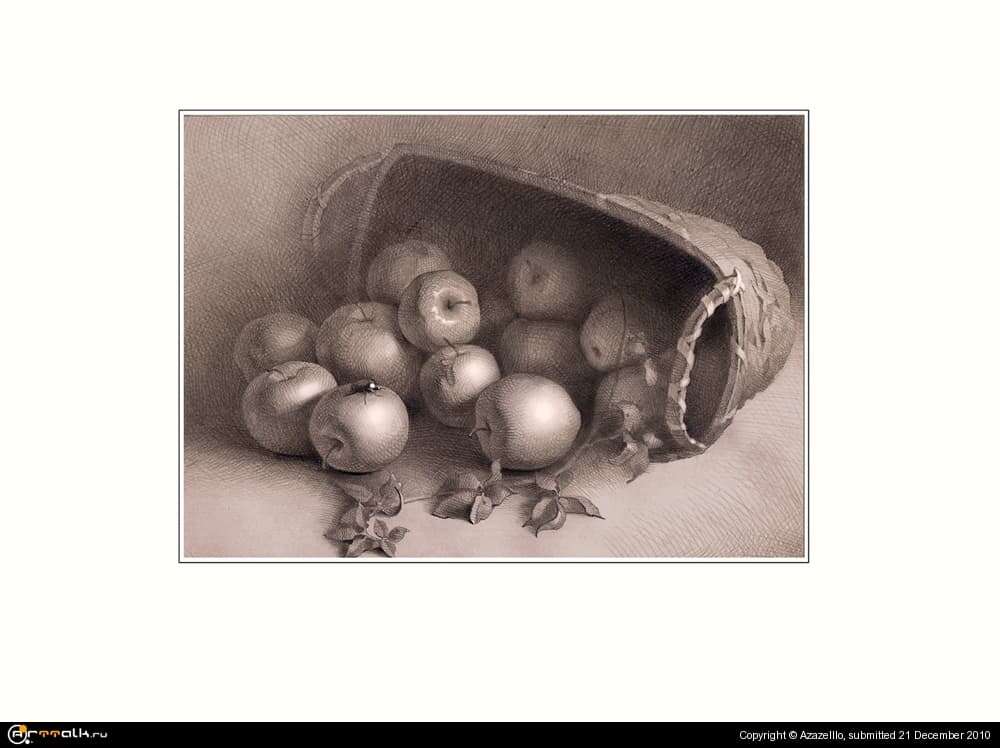 Корзина с яблоками