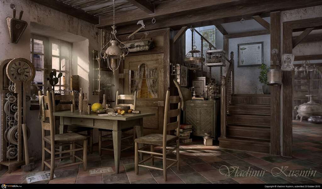 Старинный интерьер