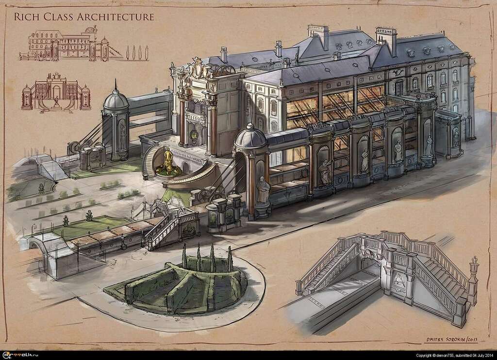 La Revolution 1625. Rich Class Architecture