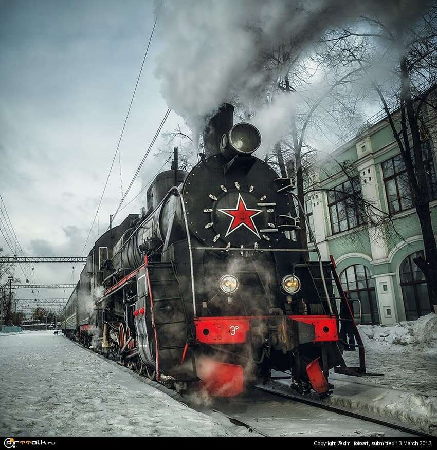 Steam Locomotive At Riga Station