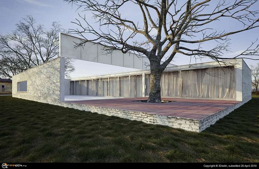 Rustic White House