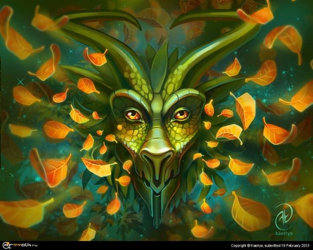Green Dragon Portrait