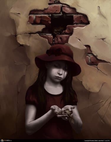 Девочка с мёртвой птицей