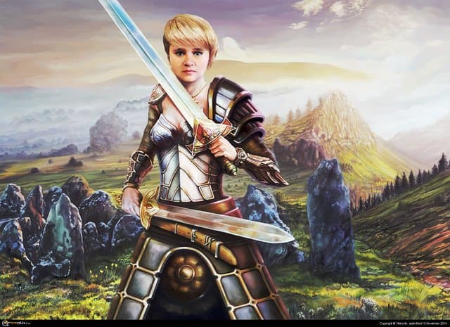 Female Portrait In Armor