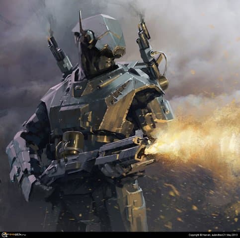 Robot With Flamethrower