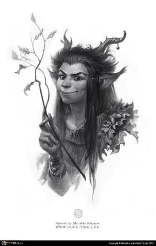 Портрет с веточкой