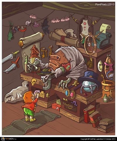 продавец амулетов