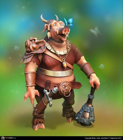 Свинья и бабочки))