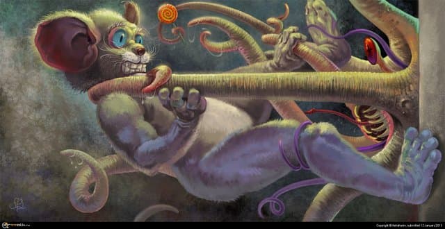 Чебуро и тентакль.