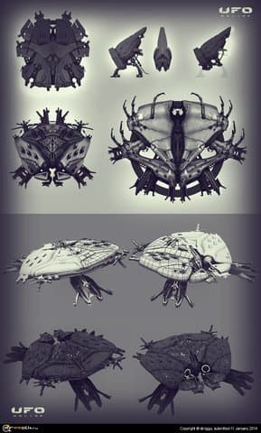 Концепт-арт кораблей пришельцев