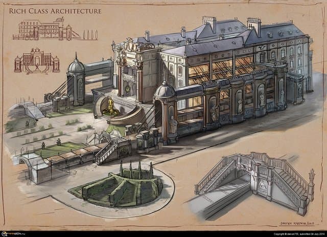 La Revolution 1625. Rich Class Architecture