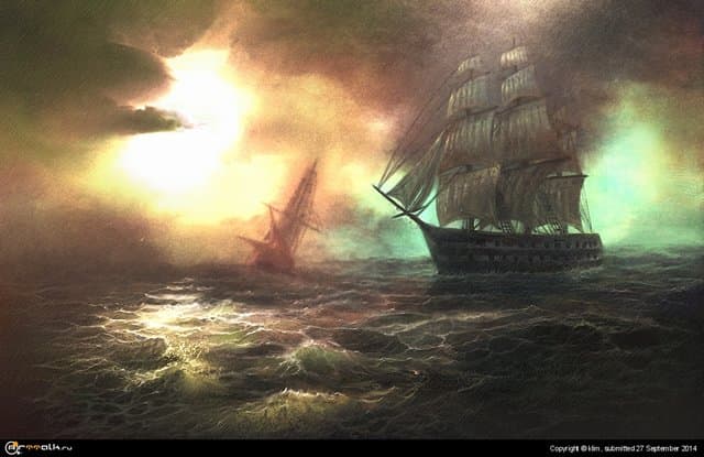 Сияние над морем