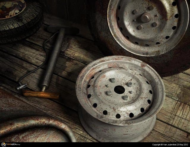Ремонт старых колёс...
