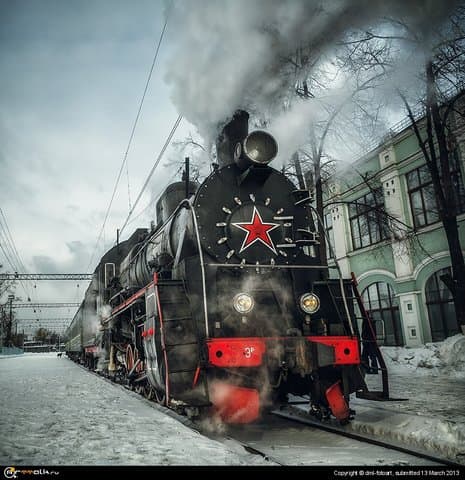 Steam Locomotive At Riga Station