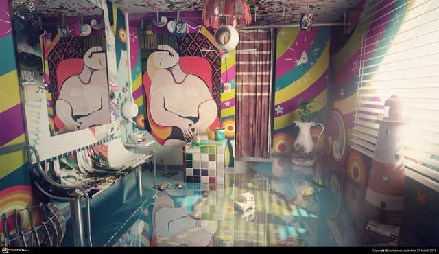 Abstract Surrealism In Interior