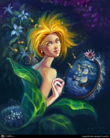 Русалка-вышивальщица