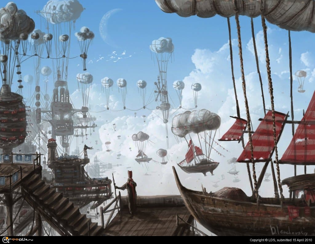 Город в небесах.Причал