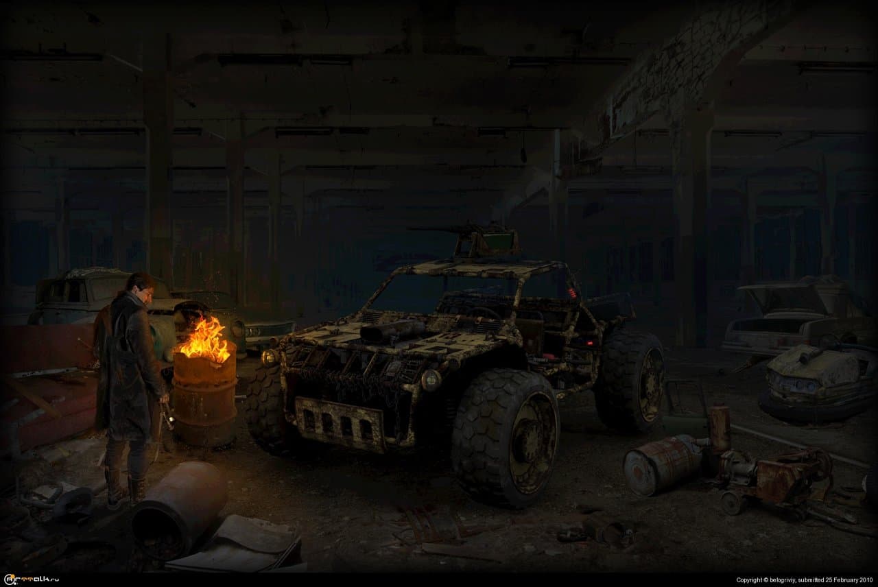 заброшенный ангар