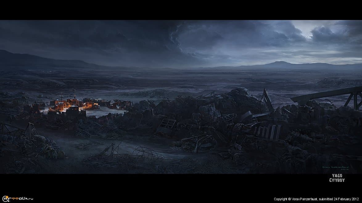 Пейзаж с лагерем повстанцев