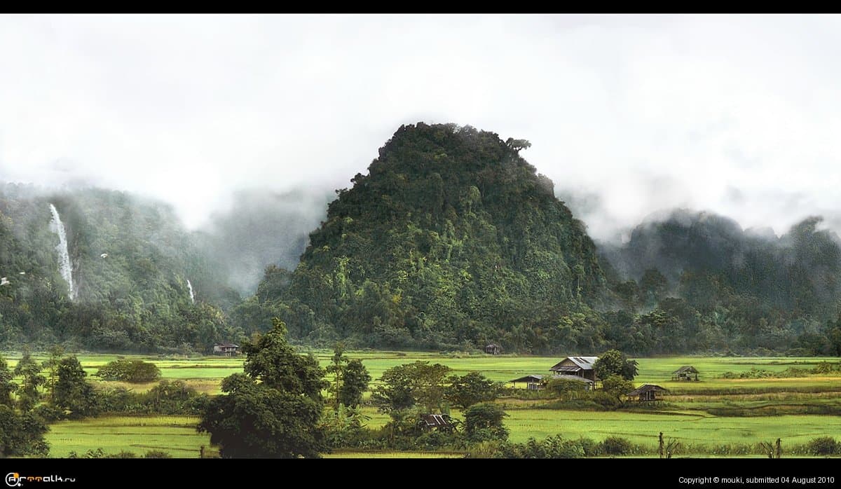 Утро в лаосе