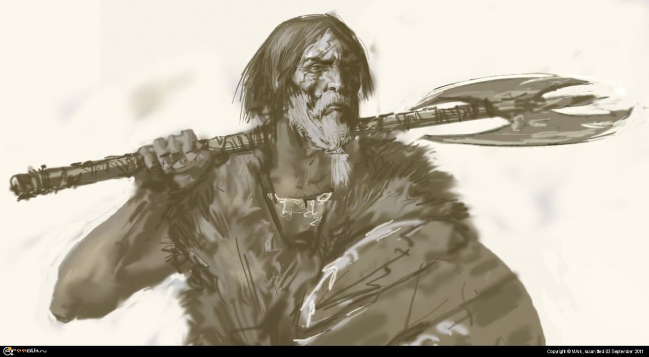 Варвар на белом.