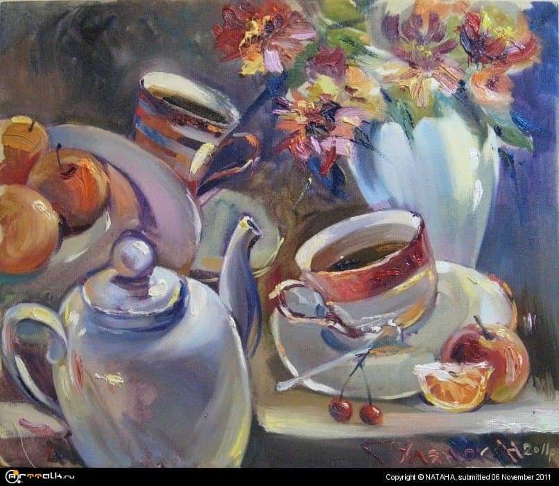 натюрморт с вишней