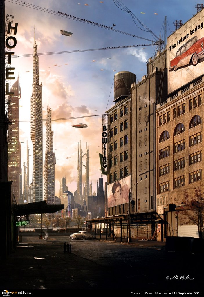 Осенний вечер на старой улице