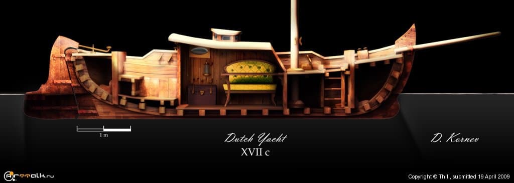 Голландская яхта 17 века