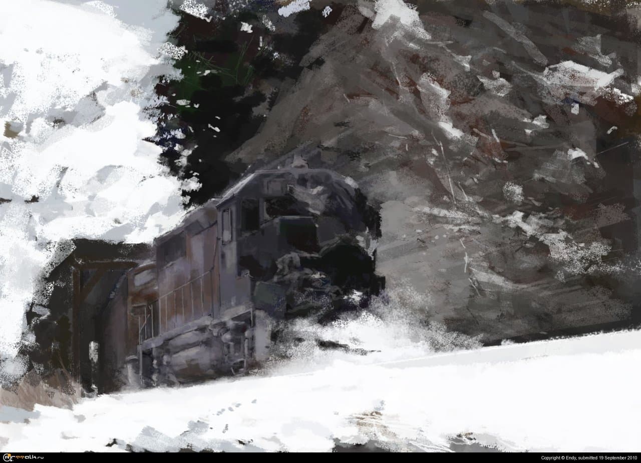 поезд-беглец(кадр из фильма Андрея Кончаловского)