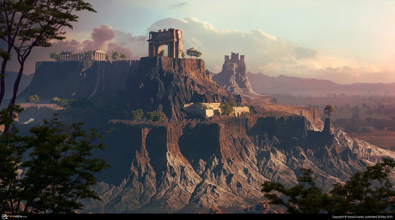 Пейзаж с руинами