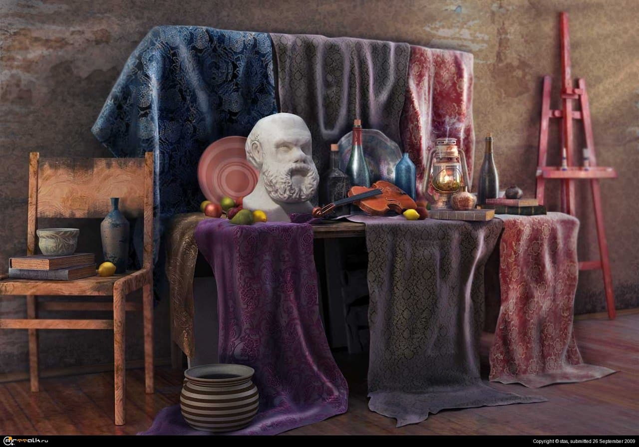 Натюрморт с головой Сократа 2