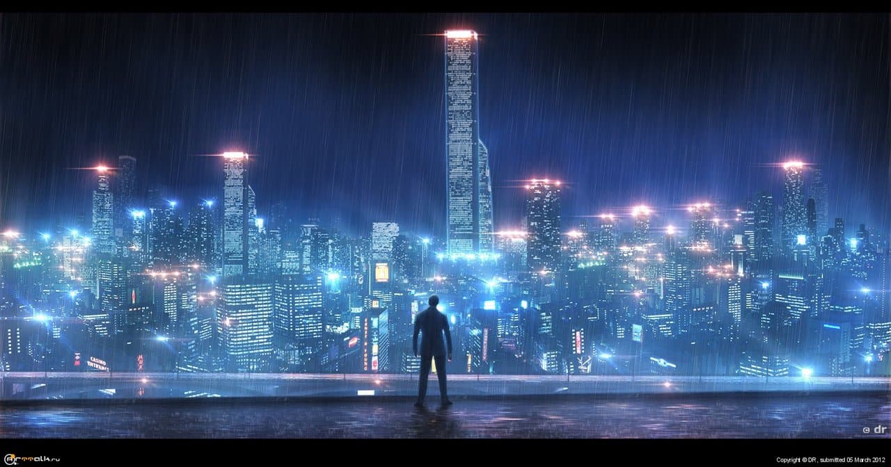 В свете ночных огней...