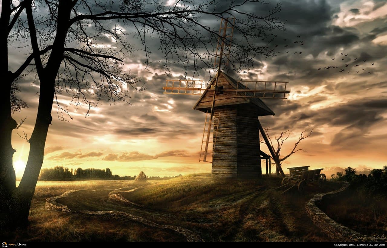 Мельница в степи