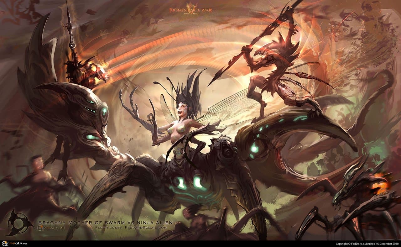 Arachny Mother Of Swarm Vs Ninja Alien