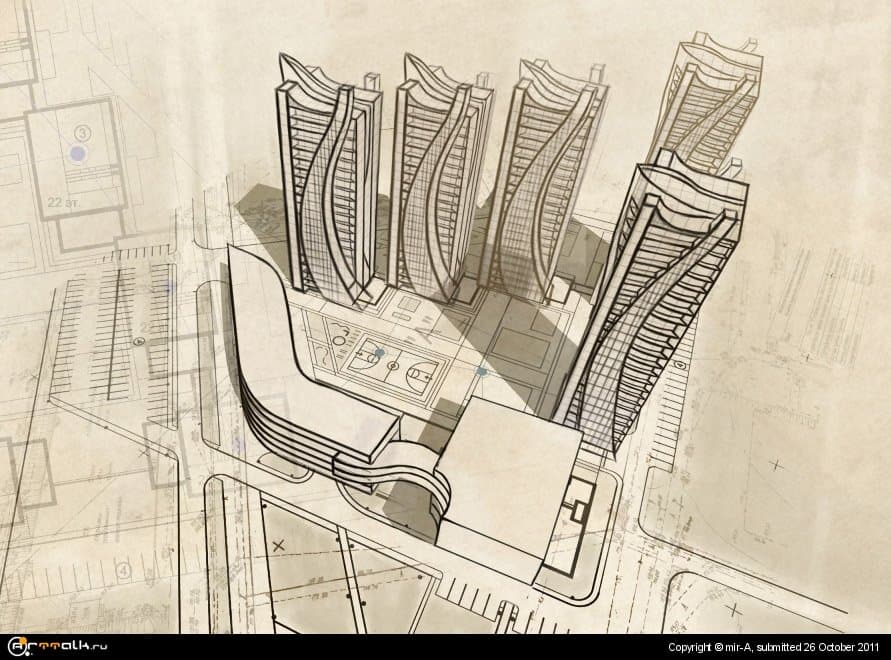жилой комплекс (вид птичка)