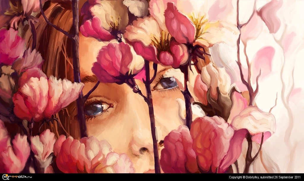Girl In Flowers