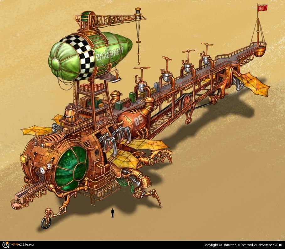 Стим дерижабль \"dragonfly\"