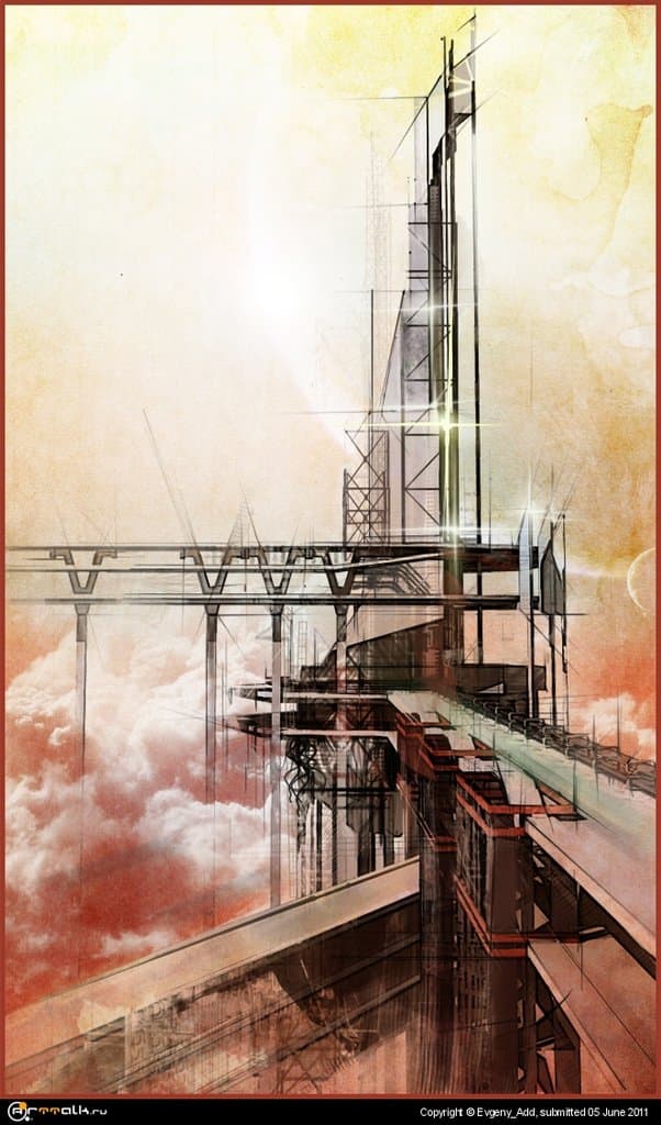 Город в стиле Sci-fi