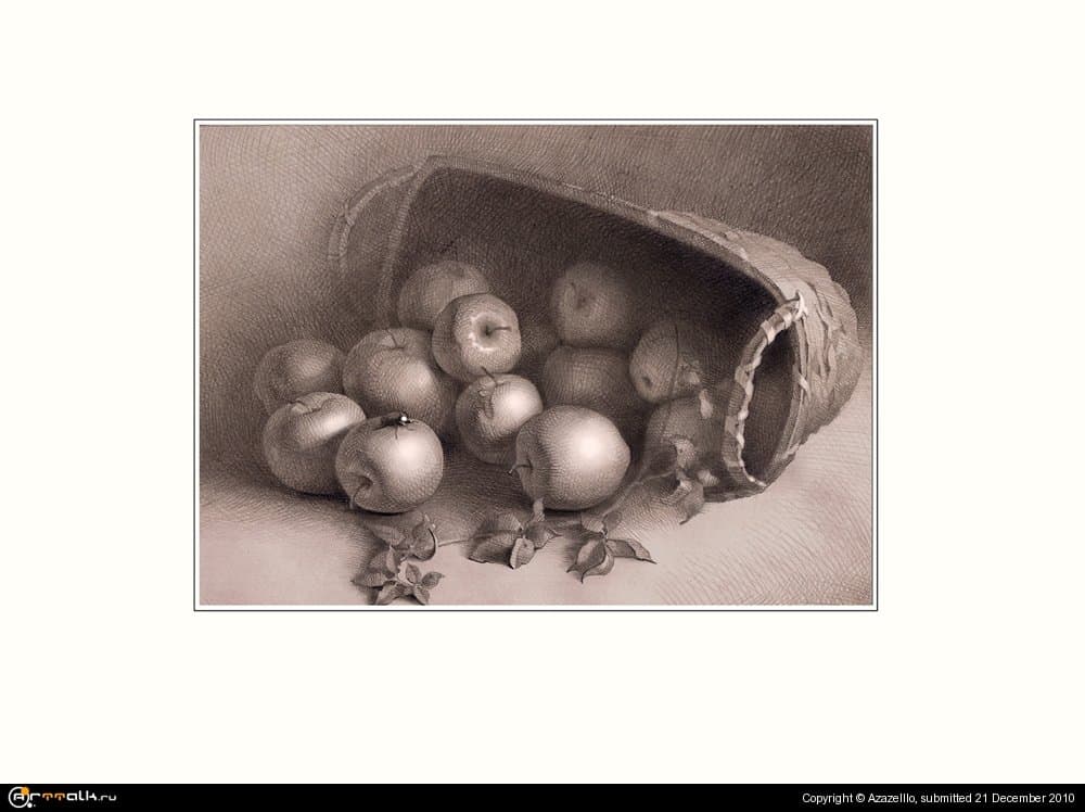 Корзина с яблоками