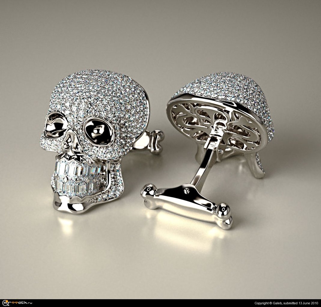 Запонки - черепа