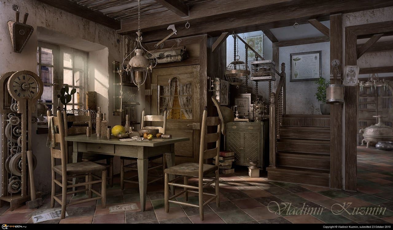 Старинный интерьер