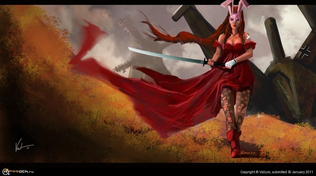 Дама в красном