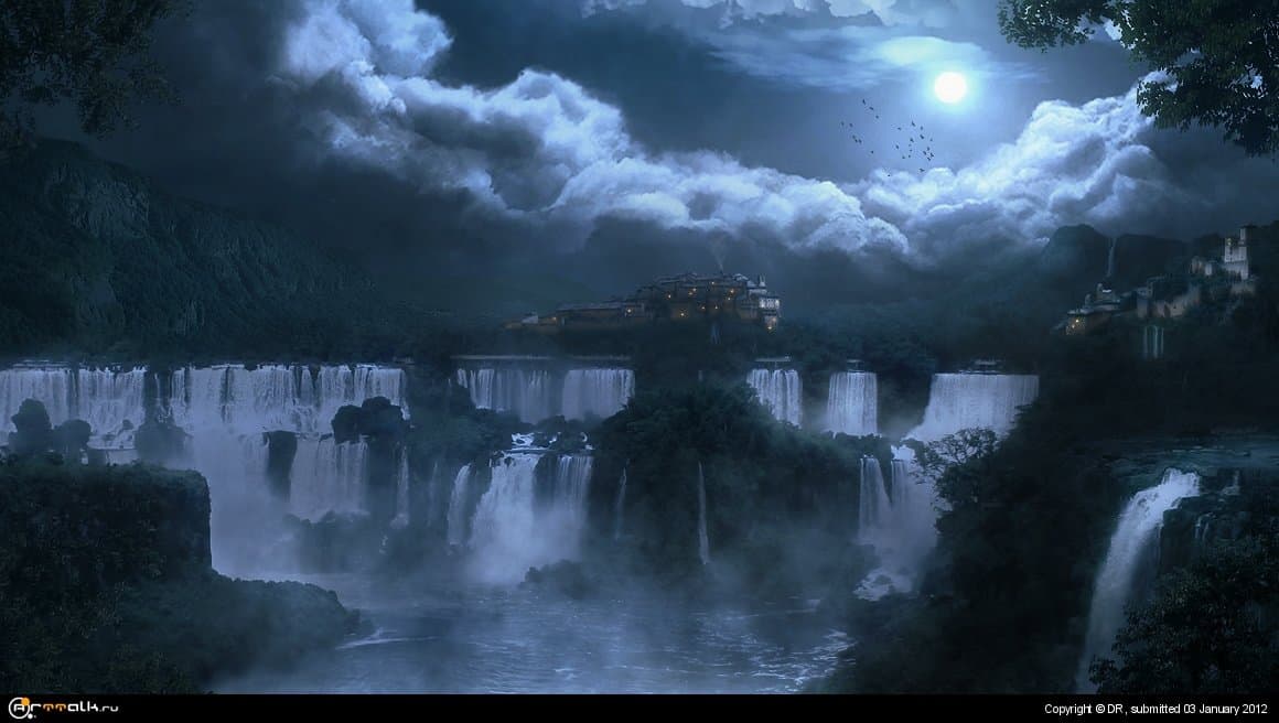 Ночь у водопадов